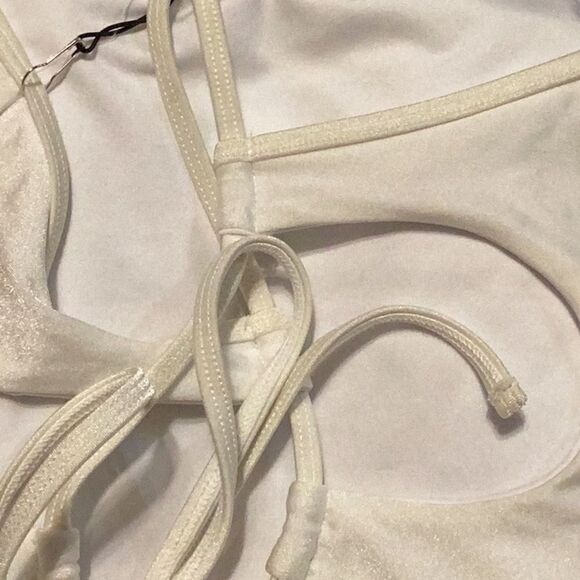 NWT Forever 21 White Sun my buns one piece bathing suit M - Picture 10 of 10